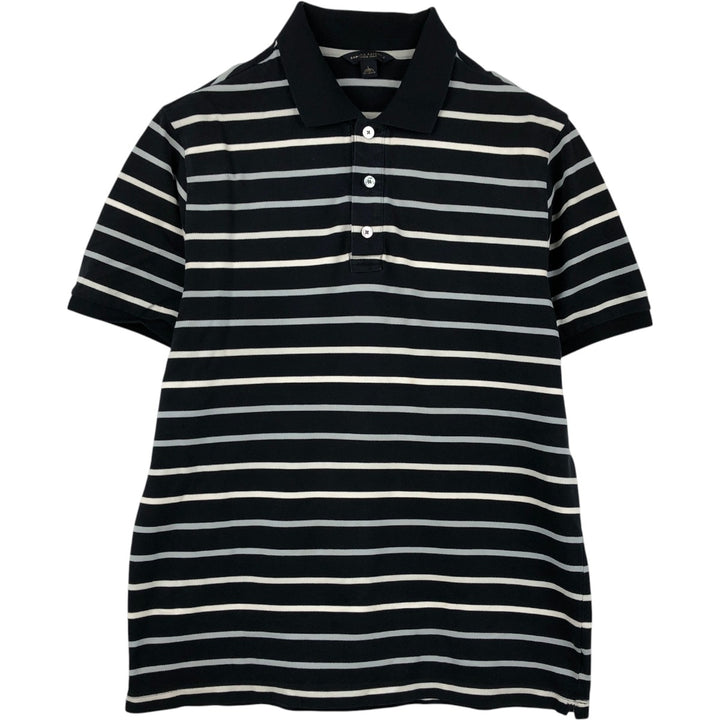 Banana Republic BANANA REPUBLIC Short Sleeve Striped Polo Shirt Men's Size L cotton black type Vintage Second Hand