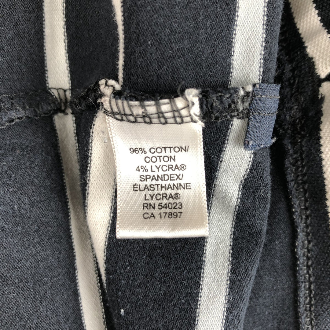 Banana Republic BANANA REPUBLIC Short Sleeve Striped Polo Shirt Men's Size L cotton black type Vintage Second Hand