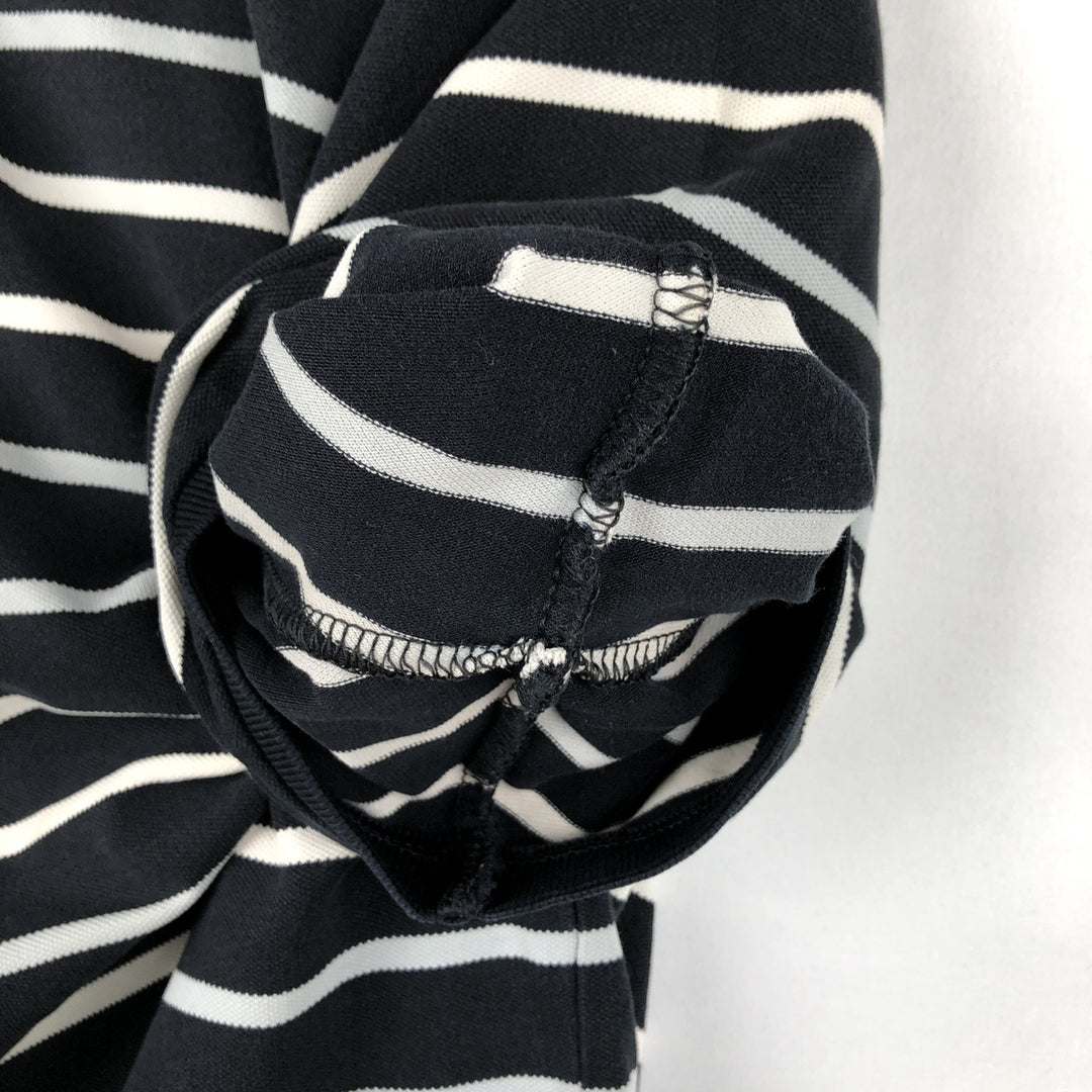 Banana Republic BANANA REPUBLIC Short Sleeve Striped Polo Shirt Men's Size L cotton black type Vintage Second Hand