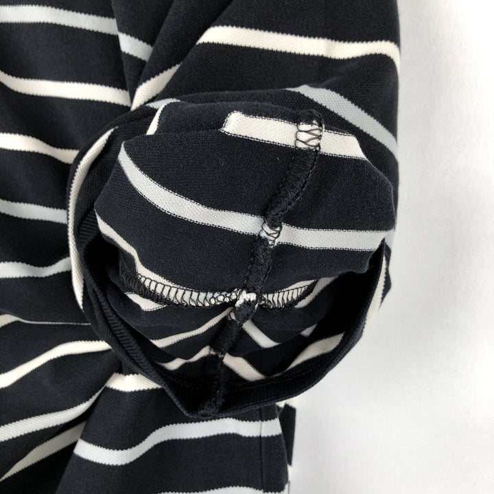 Banana Republic BANANA REPUBLIC Short Sleeve Striped Polo Shirt Men's Size L cotton black type Vintage Second Hand