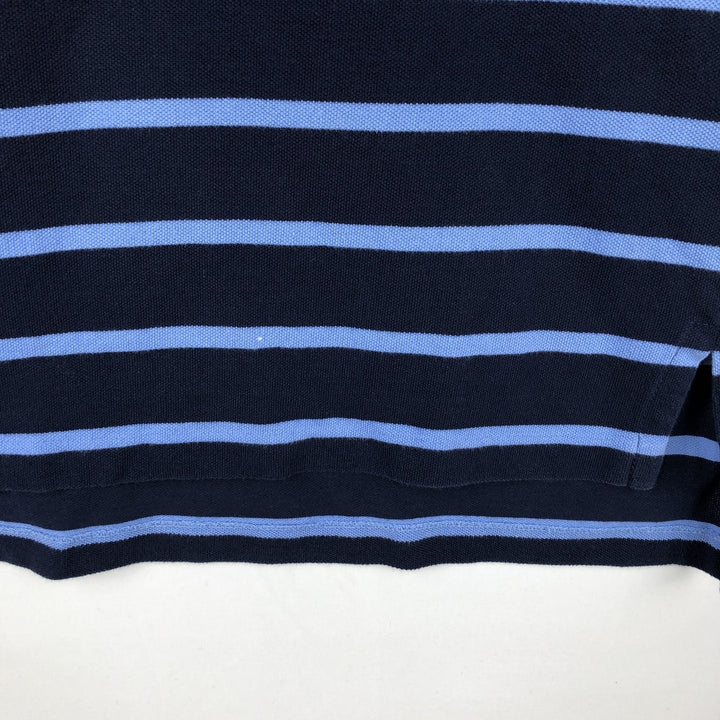 Ralph Lauren POLO by Ralph Lauren short sleeve striped polo shirt, men's size M cotton navy blue type Vintage Second Hand