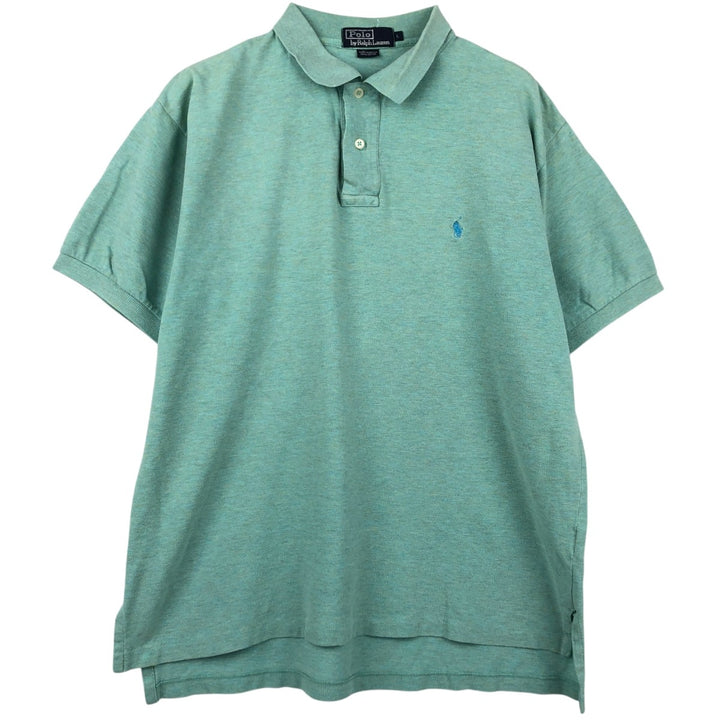 Ralph Lauren POLO by Ralph Lauren short sleeve polo shirt, men's size L cotton Blue type light blue Vintage Second Hand