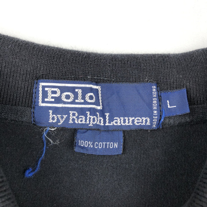 Ralph Lauren POLO by Ralph Lauren short sleeve polo shirt, men's size L cotton black type Vintage Second Hand