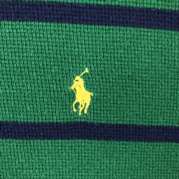 Ralph Lauren POLO by Ralph Lauren short sleeve striped polo shirt, men's XL size cotton green type Vintage Second Hand