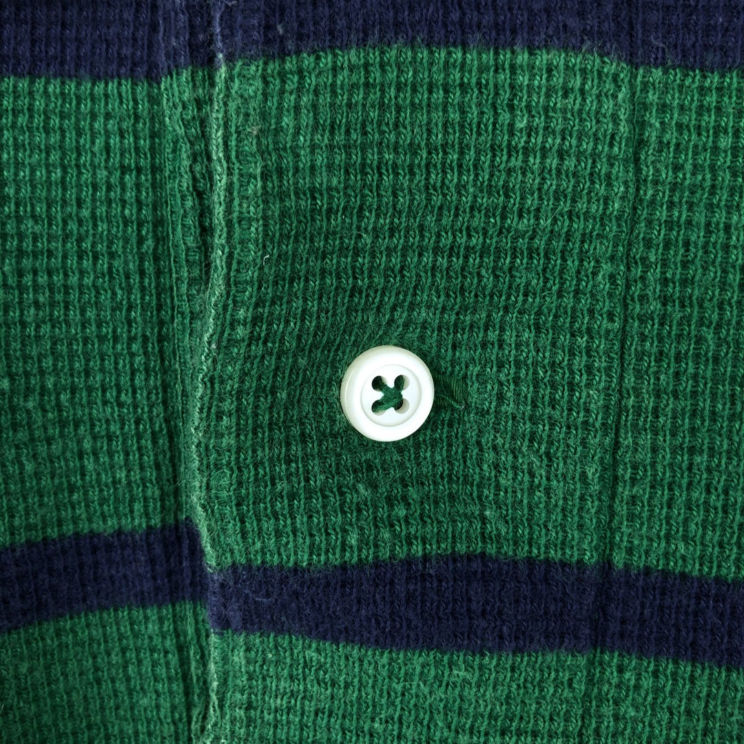 Ralph Lauren POLO by Ralph Lauren short sleeve striped polo shirt, men's XL size cotton green type Vintage Second Hand