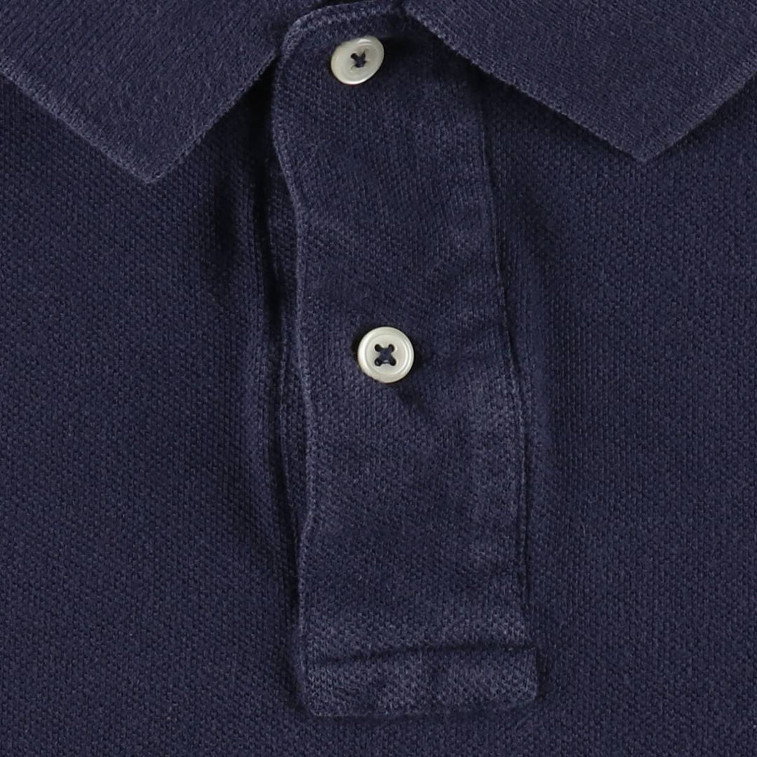 1990'S Ralph Lauren POLO by Ralph Lauren short-sleeved polo shirt, made in the USA, men's size XL equivalent. cotton black type Vintage Second Hand