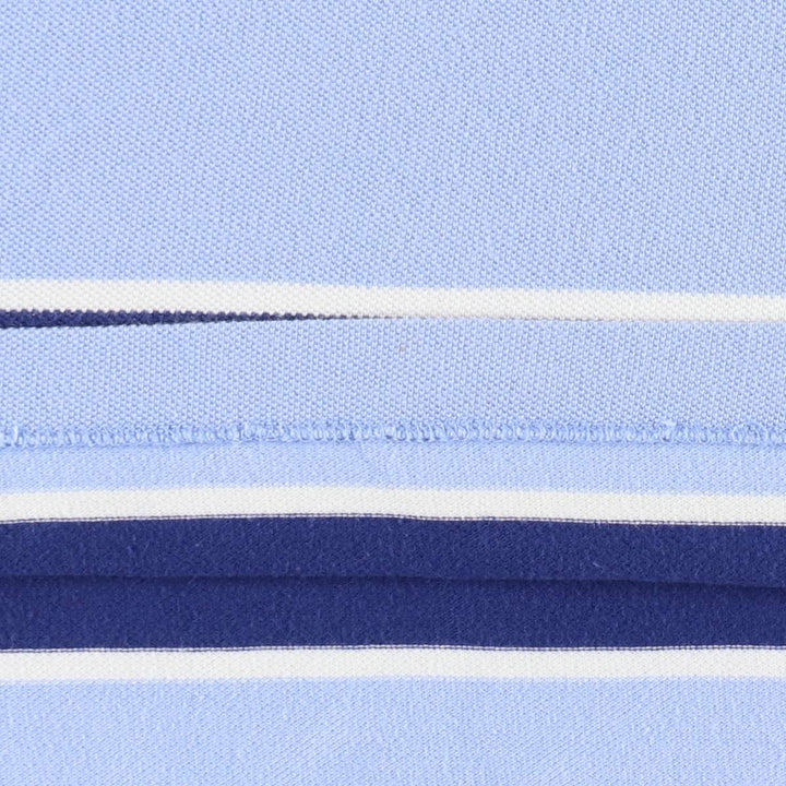 Ralph Lauren POLO by Ralph Lauren CUSTOM FIT Striped Short-Sleeve Polo Shirt, Size L (Men's equivalent to size L) cotton blue type Vintage Second Hand