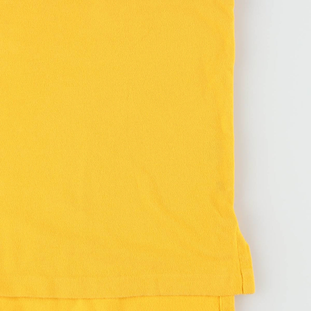 Ralph Lauren POLO by Ralph Lauren CUSTOM FIT short sleeve polo shirt, men's L size, regular collar cotton yellow type Vintage Second Hand