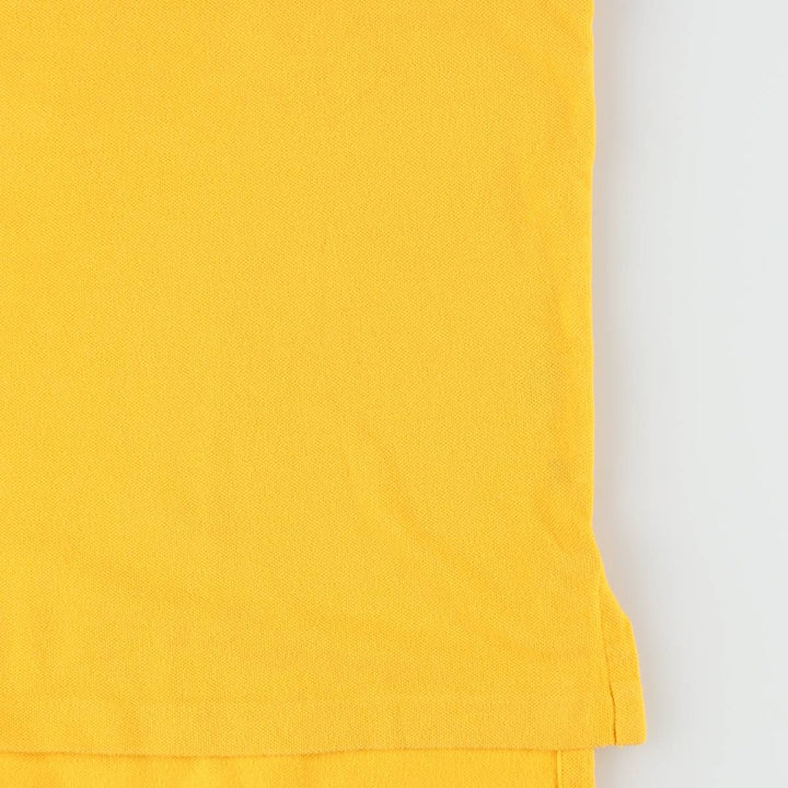 Ralph Lauren POLO by Ralph Lauren CUSTOM FIT short sleeve polo shirt, men's L size, regular collar cotton yellow type Vintage Second Hand