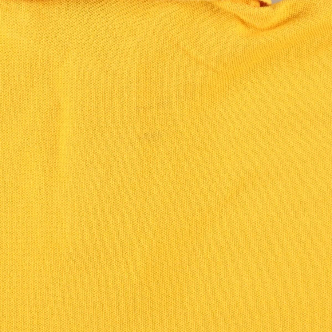 Ralph Lauren POLO by Ralph Lauren CUSTOM FIT short sleeve polo shirt, men's L size, regular collar cotton yellow type Vintage Second Hand