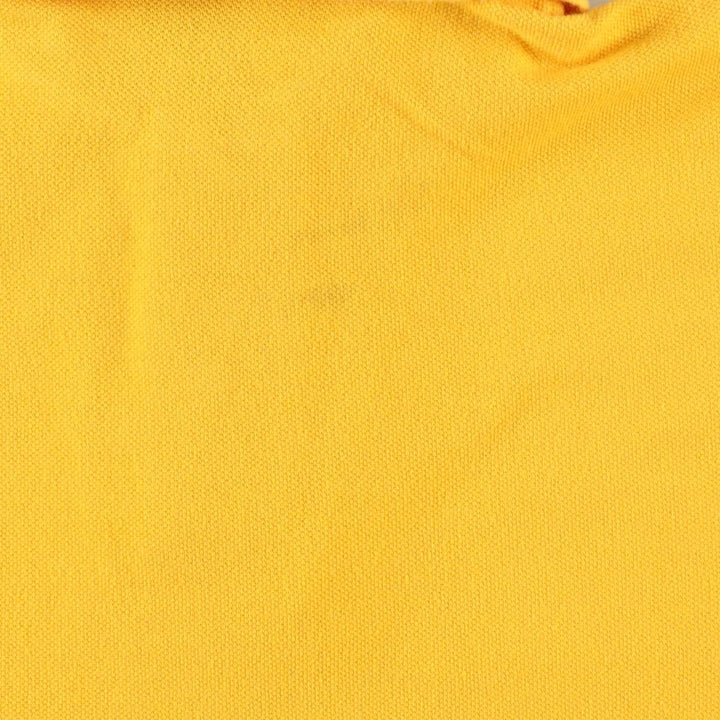 Ralph Lauren POLO by Ralph Lauren CUSTOM FIT short sleeve polo shirt, men's L size, regular collar cotton yellow type Vintage Second Hand