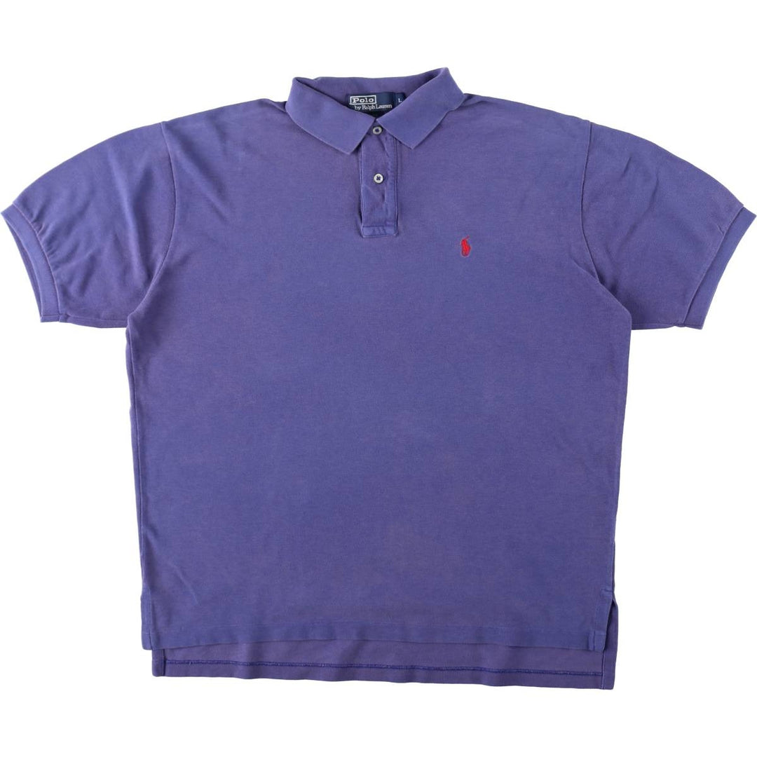 Ralph Lauren POLO by Ralph Lauren short sleeve polo shirt cotton Purple type red-purple Vintage Second Hand