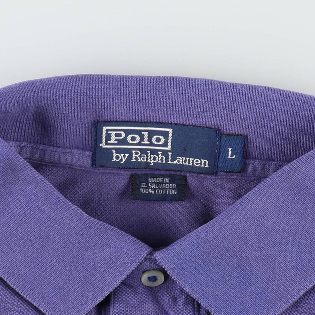 Ralph Lauren POLO by Ralph Lauren short sleeve polo shirt cotton Purple type red-purple Vintage Second Hand