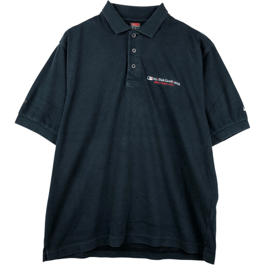 90'S Nike Team Short-Sleeve Polo Shirt, Men's Size M (approx.), Vintage cotton navy blue type Vintage Second Hand