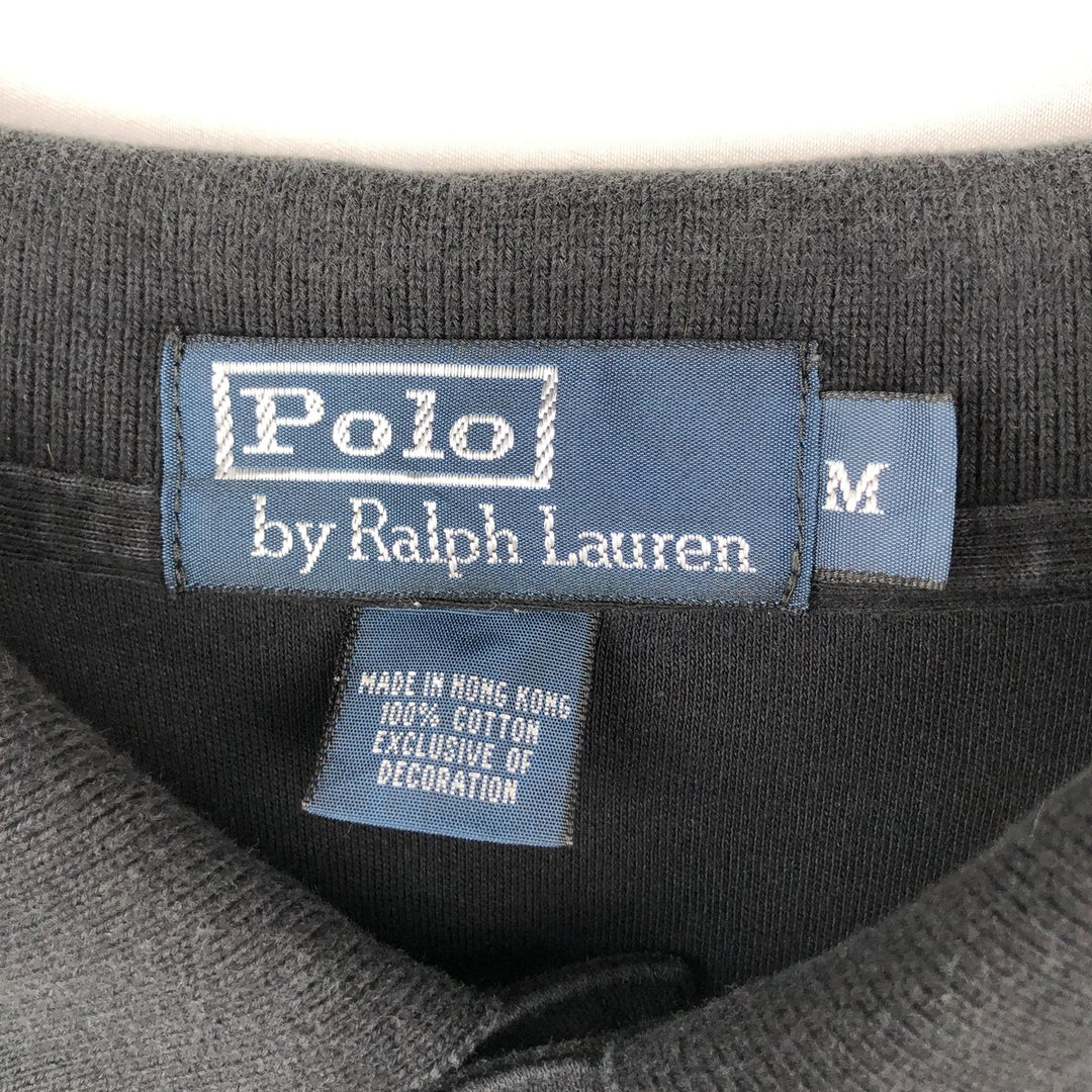 Ralph Lauren POLO by Ralph Lauren short sleeve polo shirt, men's size M cotton black type Vintage Second Hand
