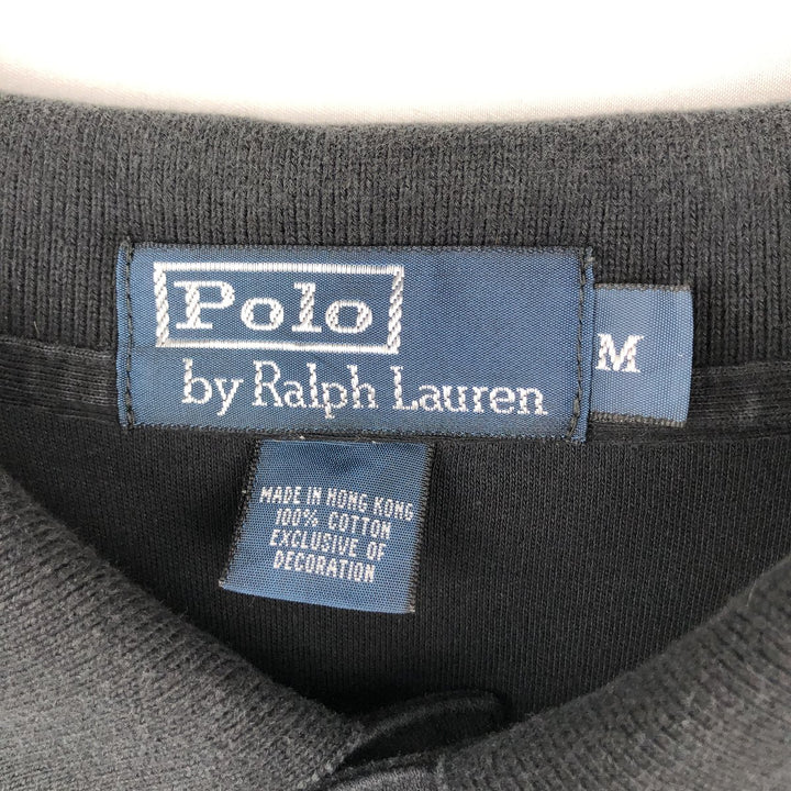 Ralph Lauren POLO by Ralph Lauren short sleeve polo shirt, men's size M cotton black type Vintage Second Hand