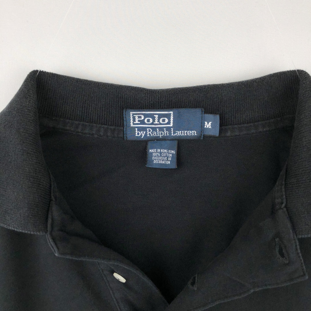 Ralph Lauren POLO by Ralph Lauren short sleeve polo shirt, men's size M cotton black type Vintage Second Hand