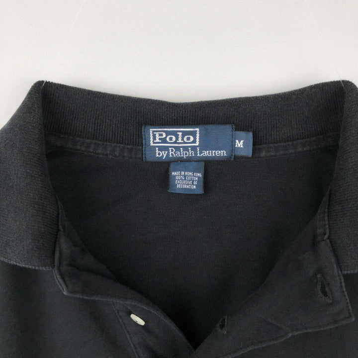 Ralph Lauren POLO by Ralph Lauren short sleeve polo shirt, men's size M cotton black type Vintage Second Hand