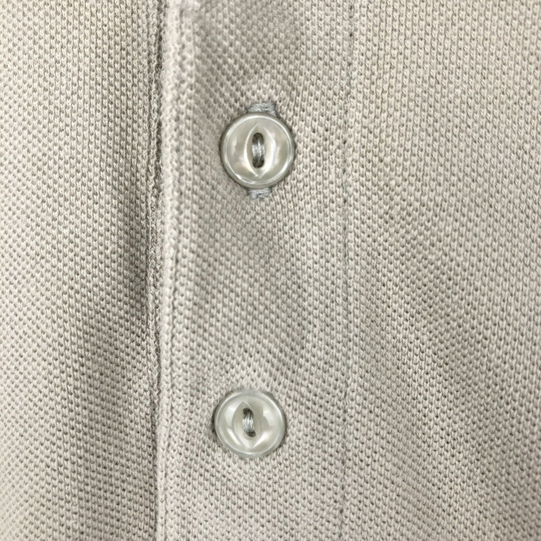 Nike Center Logo Short-Sleeve Polo Shirt, Men's Size L (approx.) cotton Beige type Vintage Second Hand