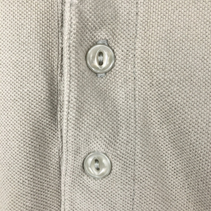 Nike Center Logo Short-Sleeve Polo Shirt, Men's Size L (approx.) cotton Beige type Vintage Second Hand