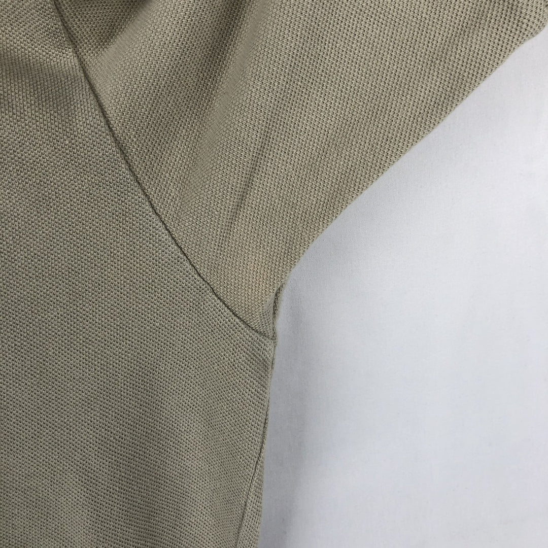 Nike Center Logo Short-Sleeve Polo Shirt, Men's Size L (approx.) cotton Beige type Vintage Second Hand