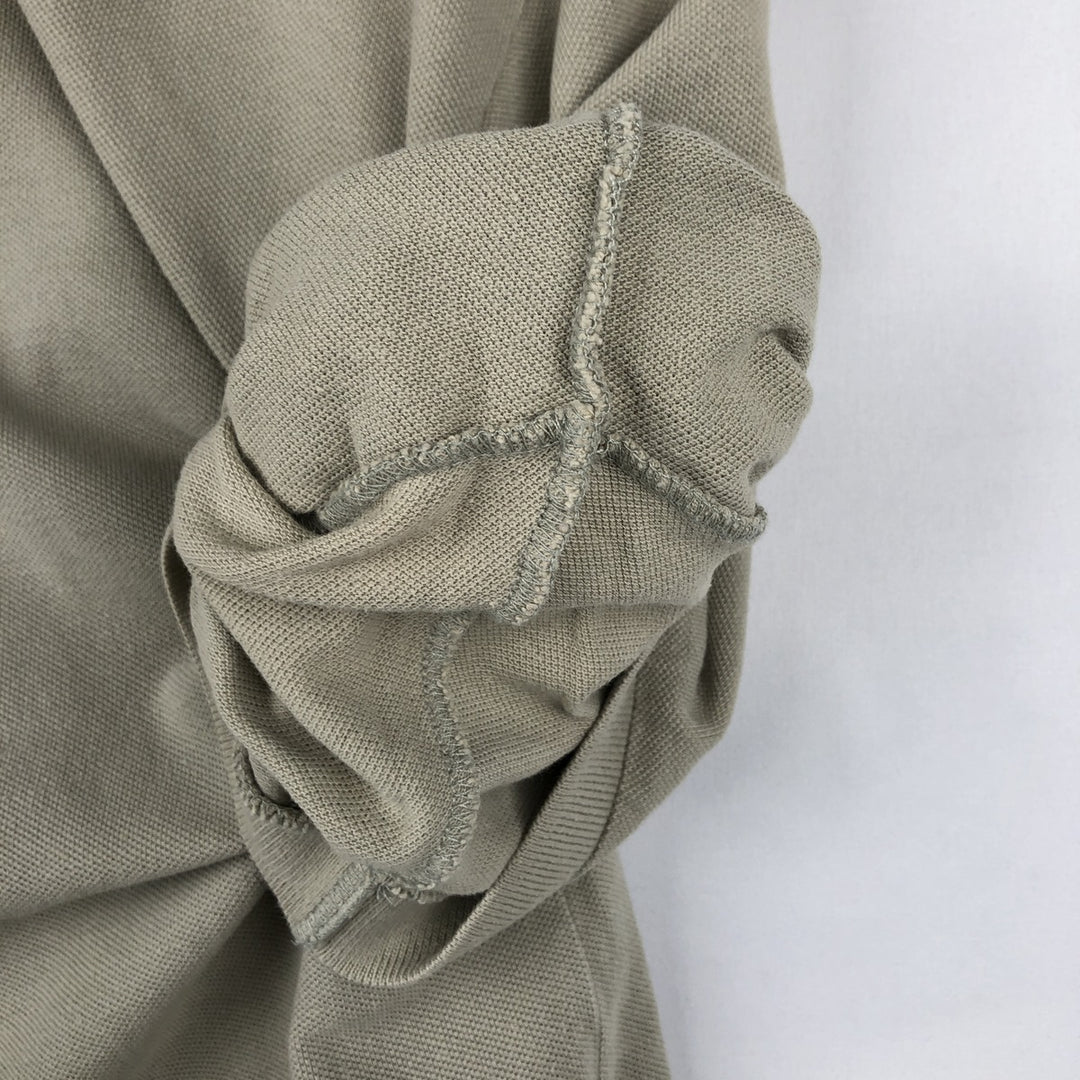 Nike Center Logo Short-Sleeve Polo Shirt, Men's Size L (approx.) cotton Beige type Vintage Second Hand