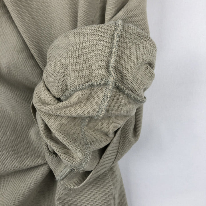 Nike Center Logo Short-Sleeve Polo Shirt, Men's Size L (approx.) cotton Beige type Vintage Second Hand