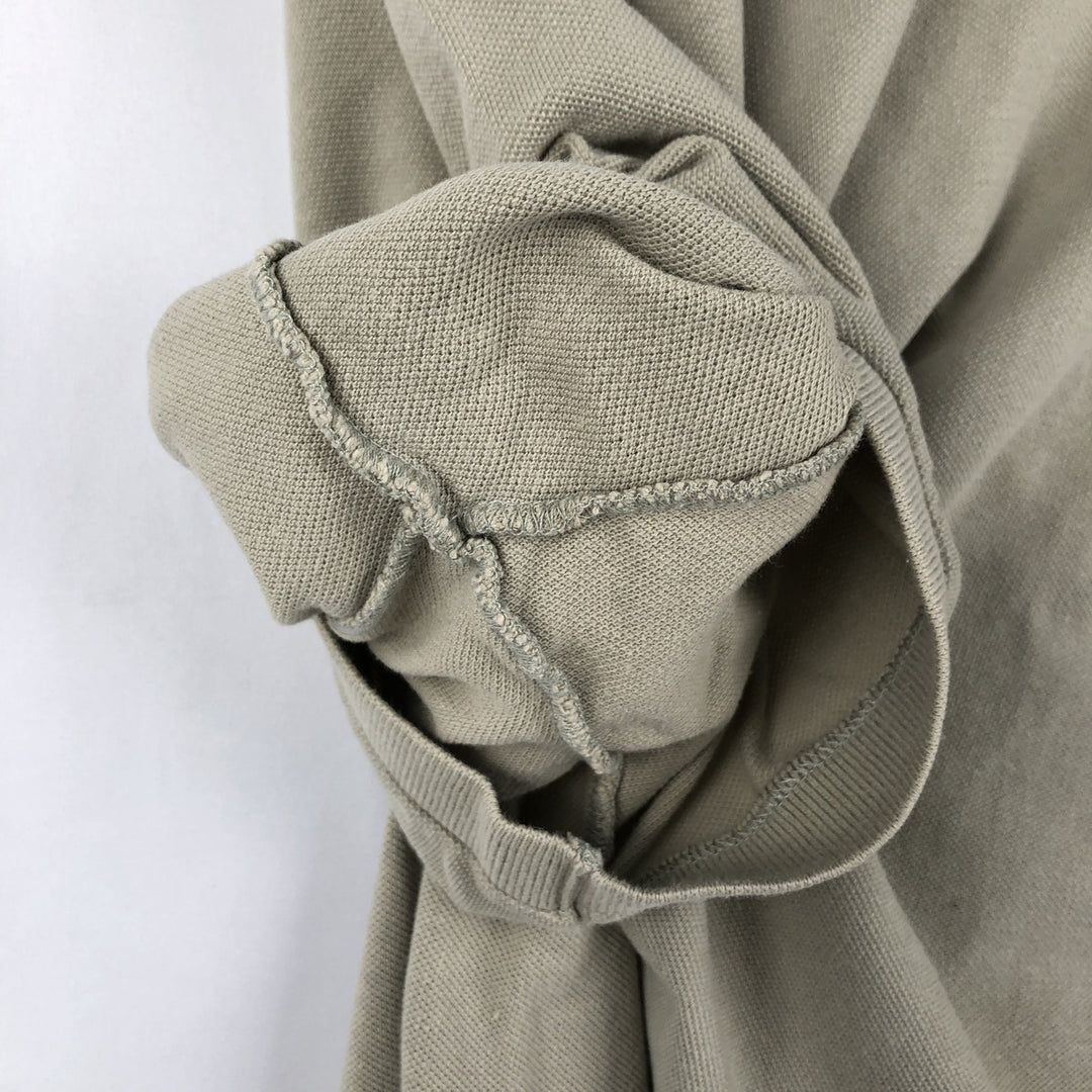 Nike Center Logo Short-Sleeve Polo Shirt, Men's Size L (approx.) cotton Beige type Vintage Second Hand