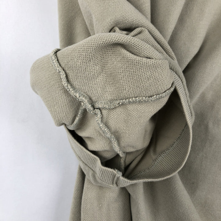 Nike Center Logo Short-Sleeve Polo Shirt, Men's Size L (approx.) cotton Beige type Vintage Second Hand