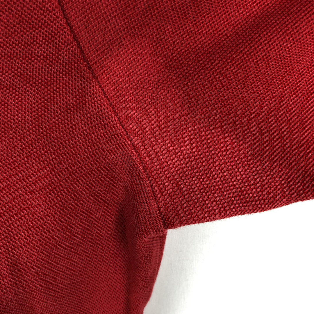 Ralph Lauren POLO RALPH LAUREN American flag pattern short-sleeved polo shirt, men's size L (approx.) cotton red type Vintage Second Hand