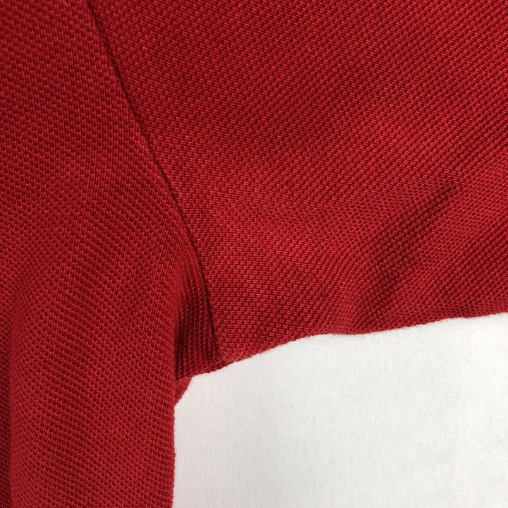 Ralph Lauren POLO RALPH LAUREN American flag pattern short-sleeved polo shirt, men's size L (approx.) cotton red type Vintage Second Hand