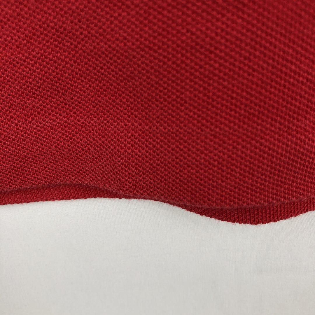 Ralph Lauren POLO RALPH LAUREN American flag pattern short-sleeved polo shirt, men's size L (approx.) cotton red type Vintage Second Hand