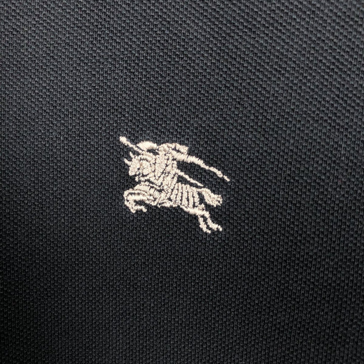Burberry's BRIT short sleeve polo shirt, men's size L cotton black type Vintage Second Hand