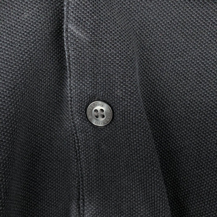 Burberry's BRIT short sleeve polo shirt, men's size L cotton black type Vintage Second Hand