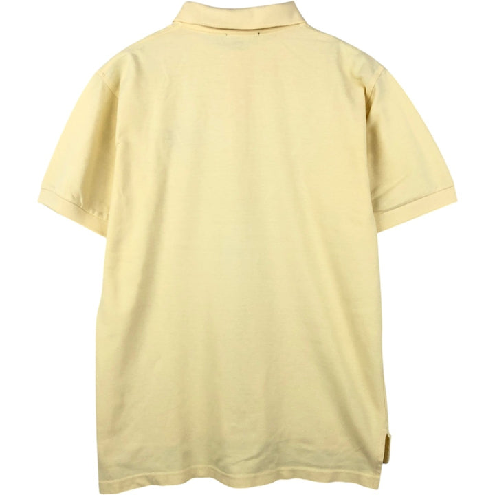 Burberry's short sleeve polo shirt, made in the USA, size M for men cotton yellow type Vintage Second Hand