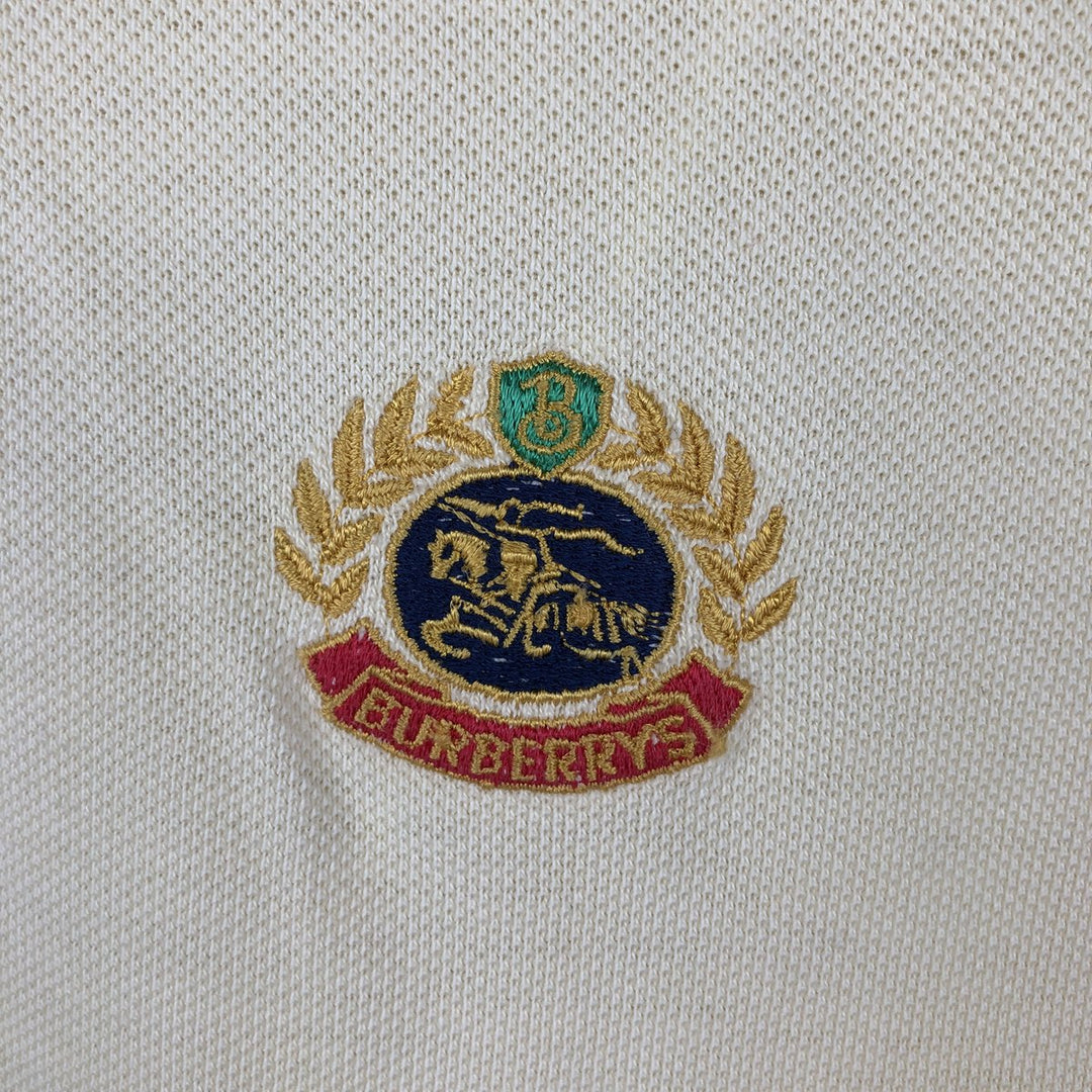 Burberry's short sleeve polo shirt, made in the USA, size M for men cotton yellow type Vintage Second Hand