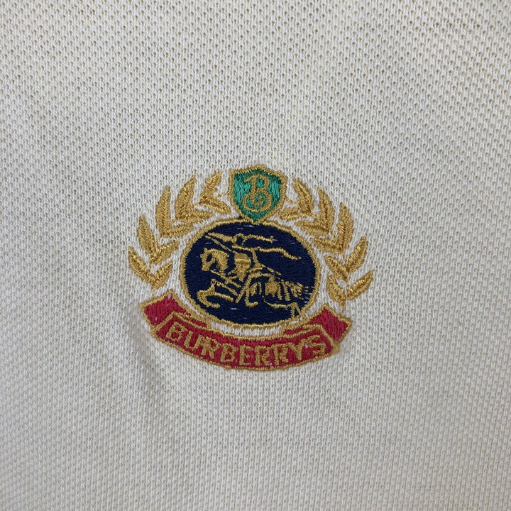 Burberry's short sleeve polo shirt, made in the USA, size M for men cotton yellow type Vintage Second Hand