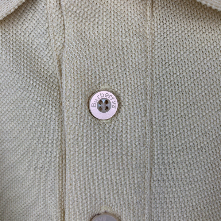Burberry's short sleeve polo shirt, made in the USA, size M for men cotton yellow type Vintage Second Hand