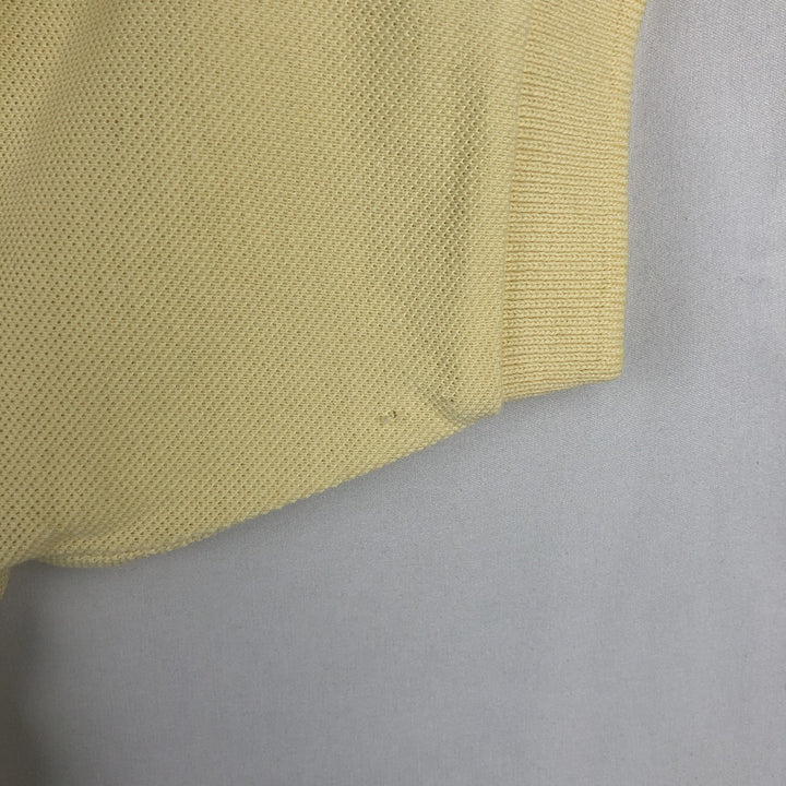 Burberry's short sleeve polo shirt, made in the USA, size M for men cotton yellow type Vintage Second Hand