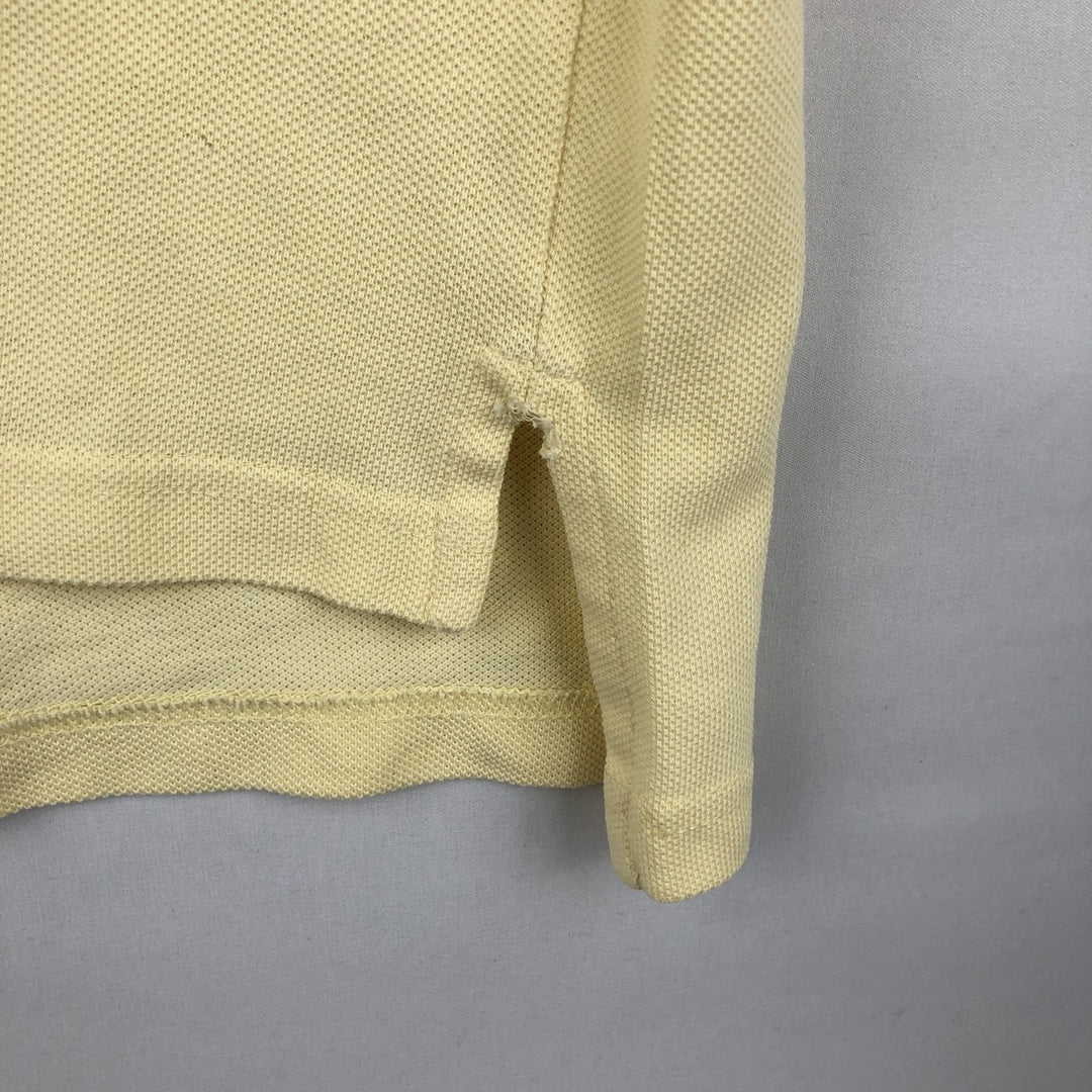 Burberry's short sleeve polo shirt, made in the USA, size M for men cotton yellow type Vintage Second Hand