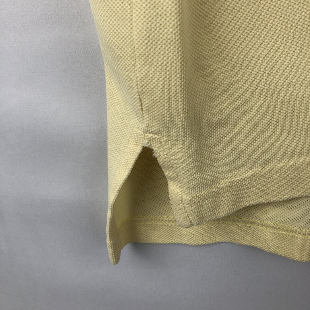 Burberry's short sleeve polo shirt, made in the USA, size M for men cotton yellow type Vintage Second Hand