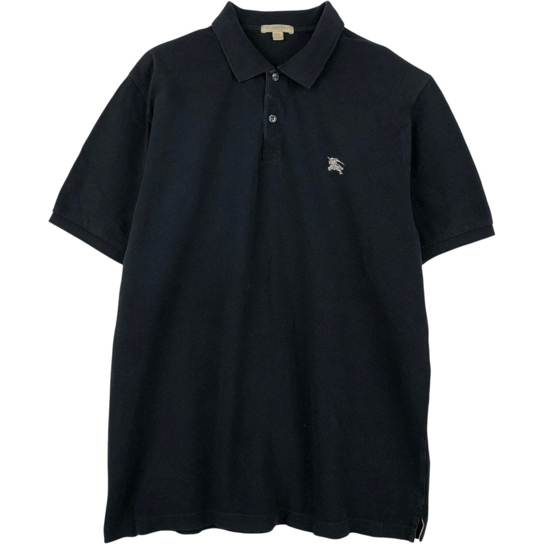 Burberry's BRIT short-sleeved polo shirt, men's size XL cotton black type Vintage Second Hand