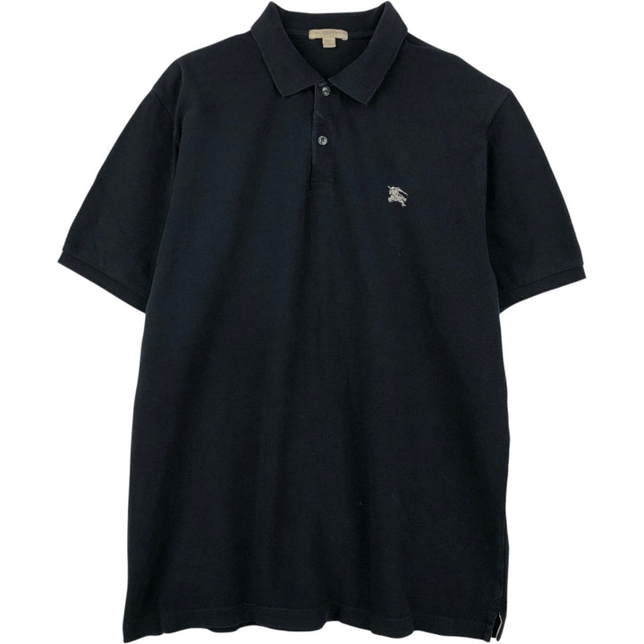 Burberry's BRIT short-sleeved polo shirt, men's size XL cotton black type Vintage Second Hand