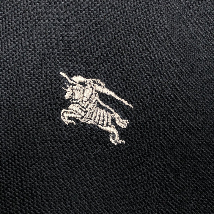 Burberry's BRIT short-sleeved polo shirt, men's size XL cotton black type Vintage Second Hand