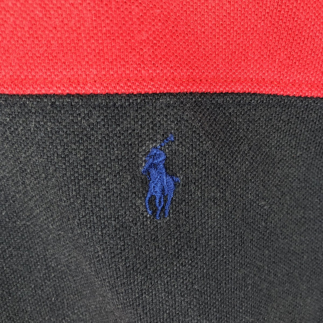 Ralph Lauren POLO by Ralph Lauren short sleeve striped polo shirt, men's size L cotton navy blue type Vintage Second Hand