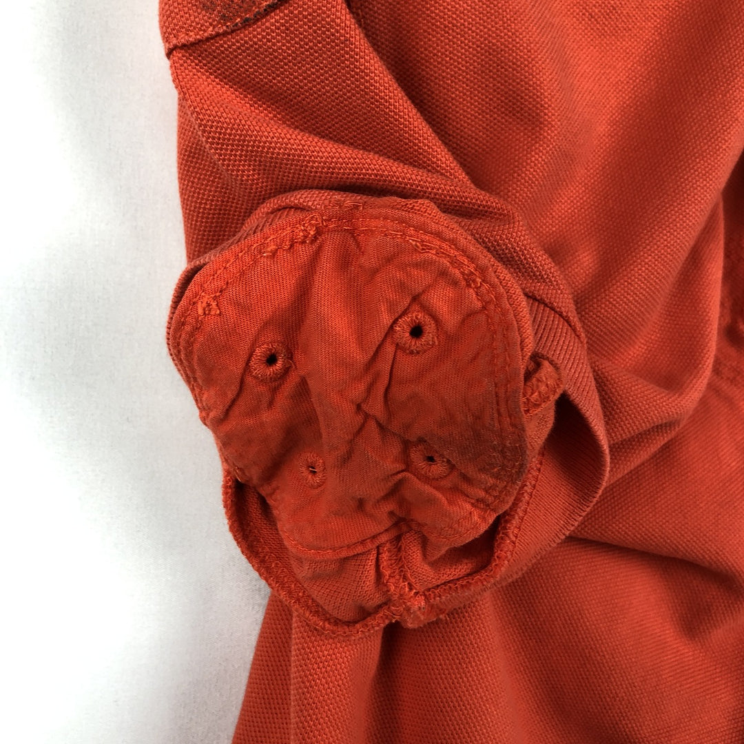 Ralph Lauren POLO RALPH LAUREN CUSTOM FIT short sleeve polo shirt men's size S cotton orange type Vintage Second Hand