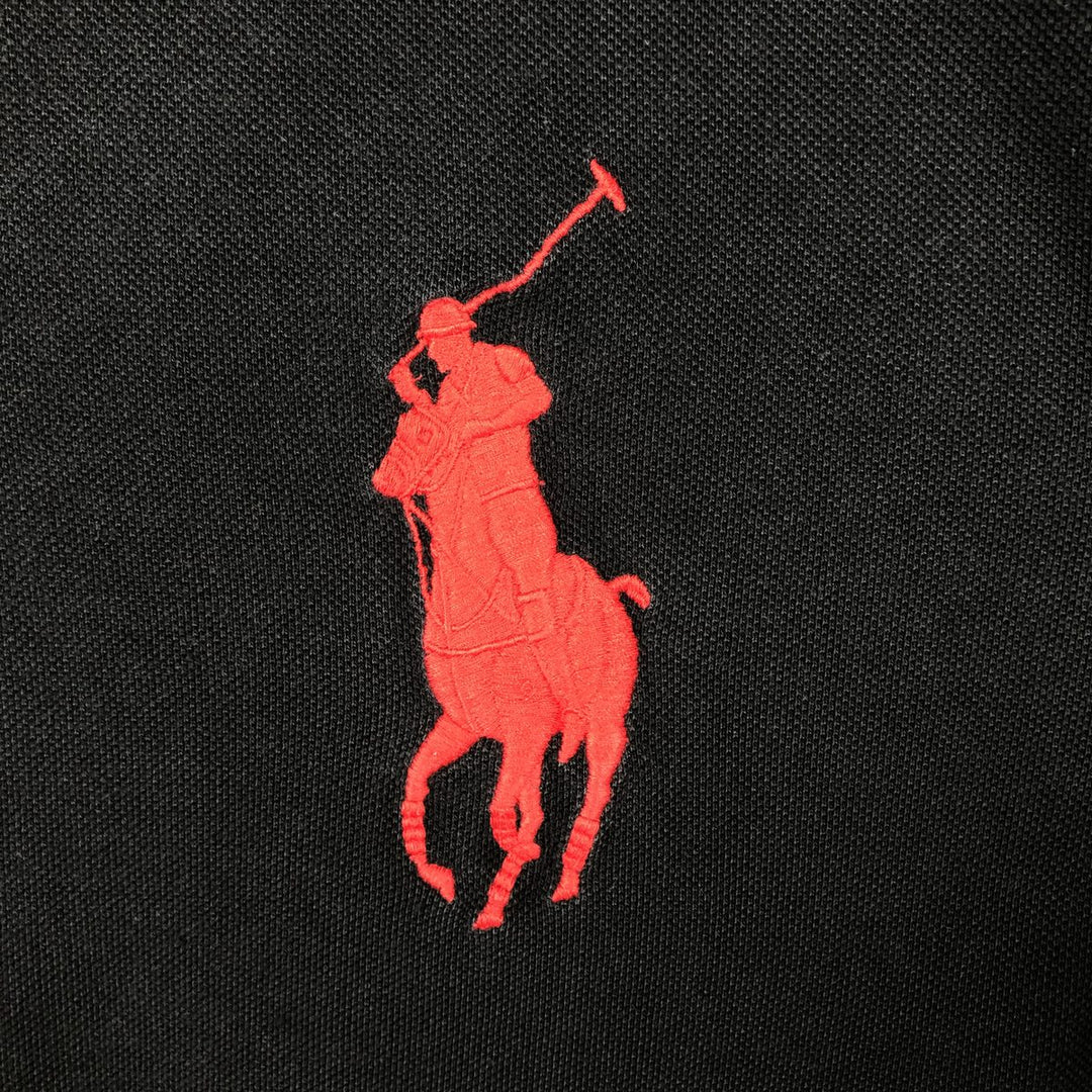 Ralph Lauren POLO by Ralph Lauren CUSTOM FIT Big Pony Short Sleeve Polo Shirt Men's XL cotton black type Vintage Second Hand