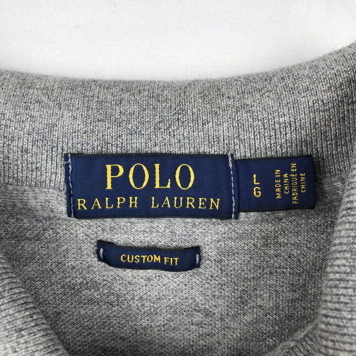 Ralph Lauren POLO RALPH LAUREN CUSTOM FIT Polo Bear Short-Sleeve Polo Shirt (Men's Size L equivalent) cotton gray type Vintage Second Hand