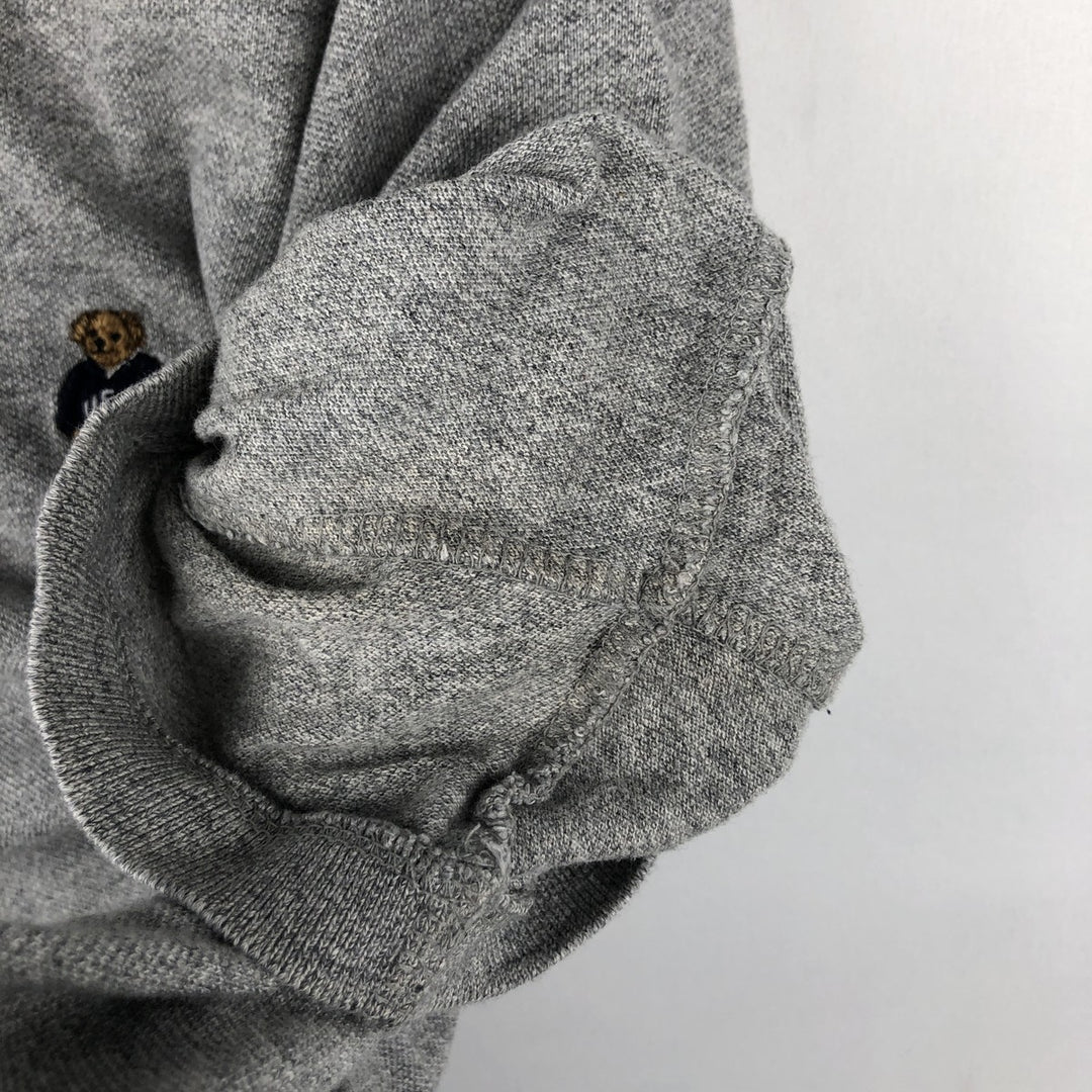 Ralph Lauren POLO RALPH LAUREN CUSTOM FIT Polo Bear Short-Sleeve Polo Shirt (Men's Size L equivalent) cotton gray type Vintage Second Hand