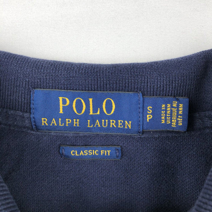 Ralph Lauren POLO RALPH LAUREN CLASSIC FIT Polo Bear Short-Sleeve Polo Shirt (Men's Size S) cotton navy blue type Vintage Second Hand